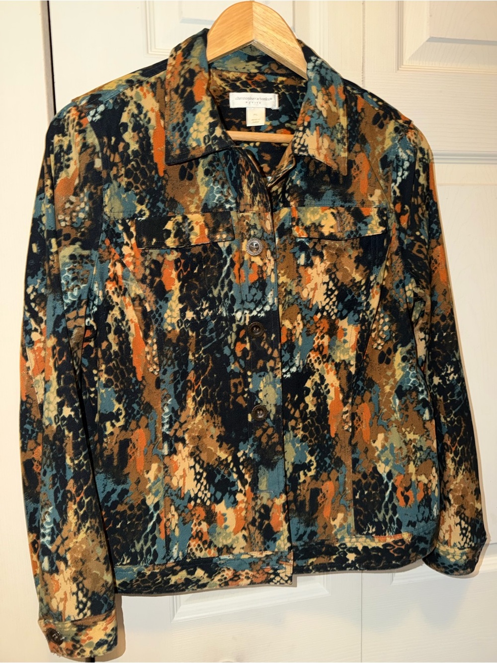 Christopher & Banks Multicolor Abstract blazer